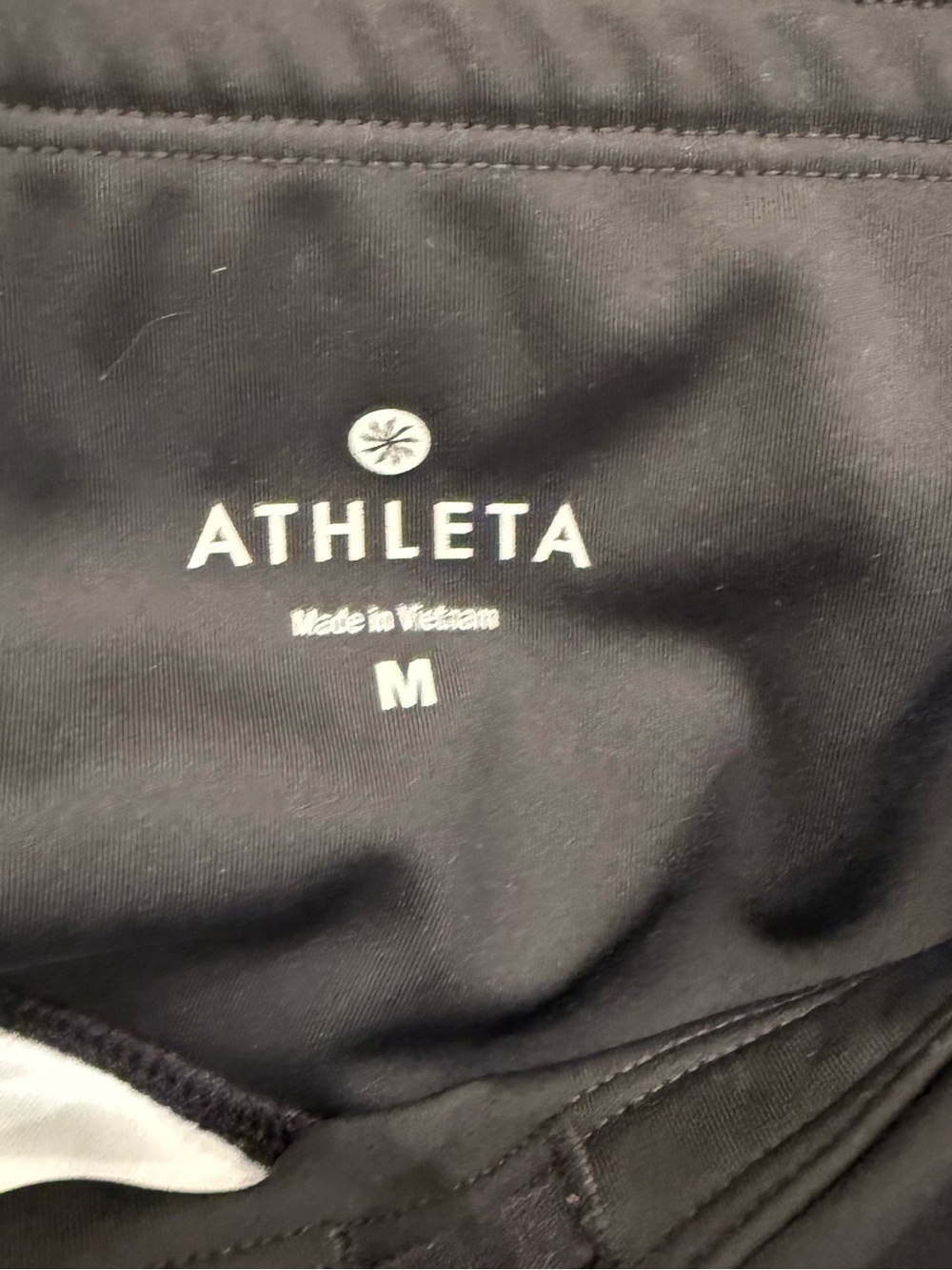 Athleta Black Leggings Blue Marble Print Athletic Pants Size M - Picture 12 of 12